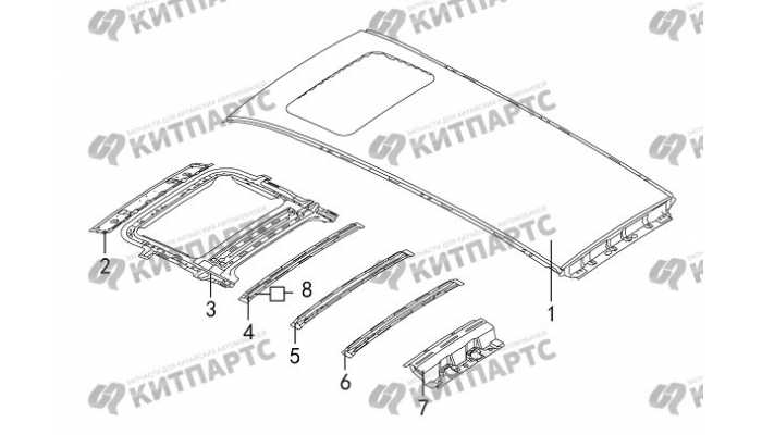 Панель крыши (под люк) Great Wall Hover H5