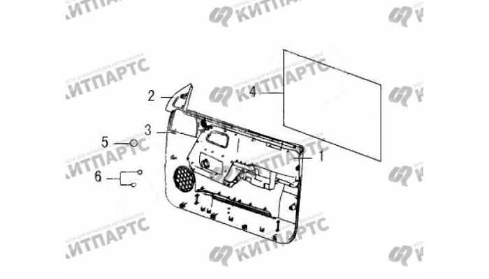 Обивка передней двери Great Wall Wingle 3